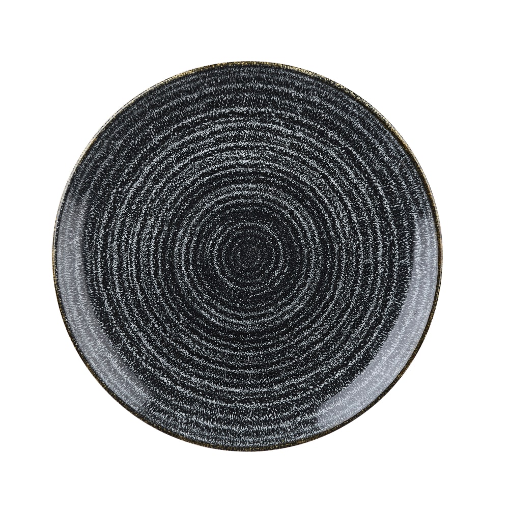 893-SPCBEVP61 6 1/2" Round Studio Prints® Coupe Plate - Ceramic, Charcoal Black