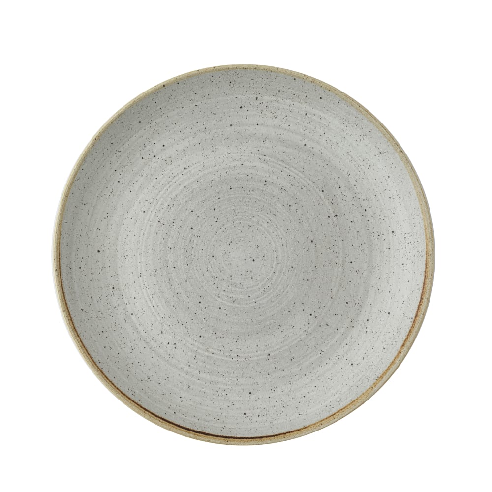 893-SRGYEVP61 6 1/2" Round Stonecast® Couple Plate - Ceramic, Raw Gray
