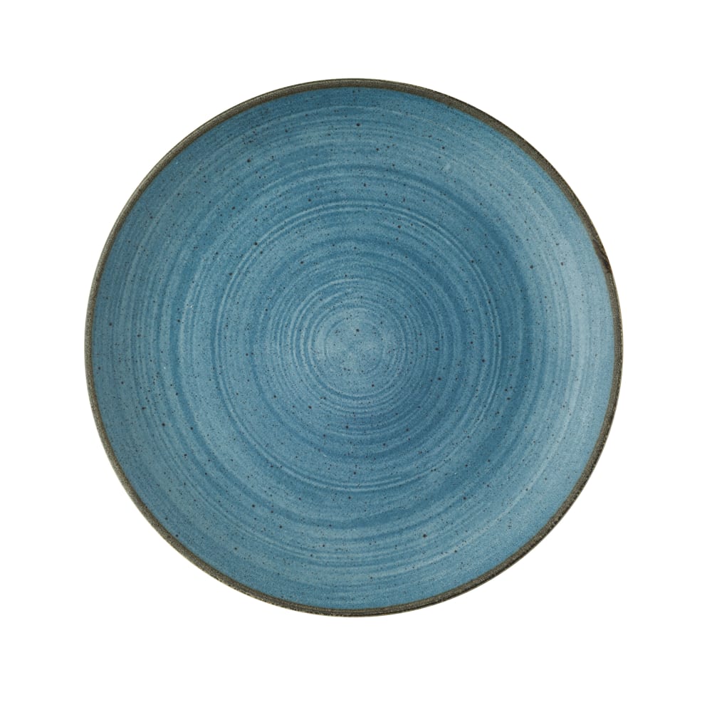 893-SRBEEV101 10 1/4" Round Stonecast® Coupe Plate - Ceramic, Raw Blue