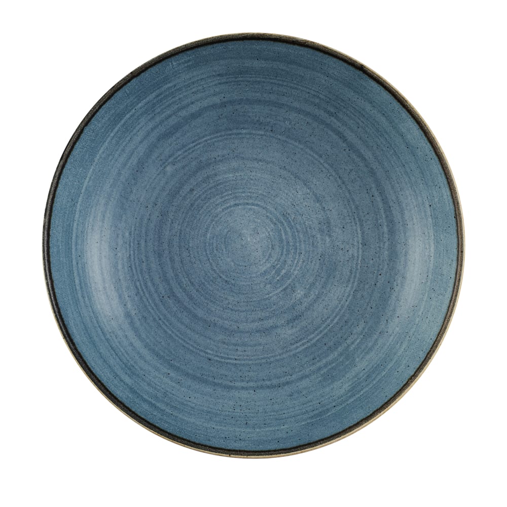893-SRBEEVB91 40 oz Round Stonecast® Coupe Bowl - Ceramic, Raw Blue