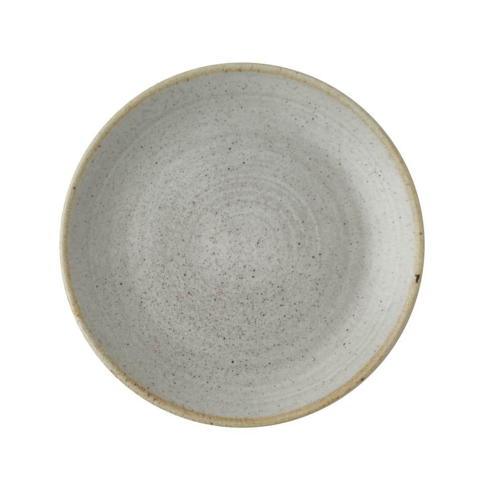 893-SRGYEVP81 8 11/16" Round Stonecast® Coupe Plate - Ceramic, Raw Gray