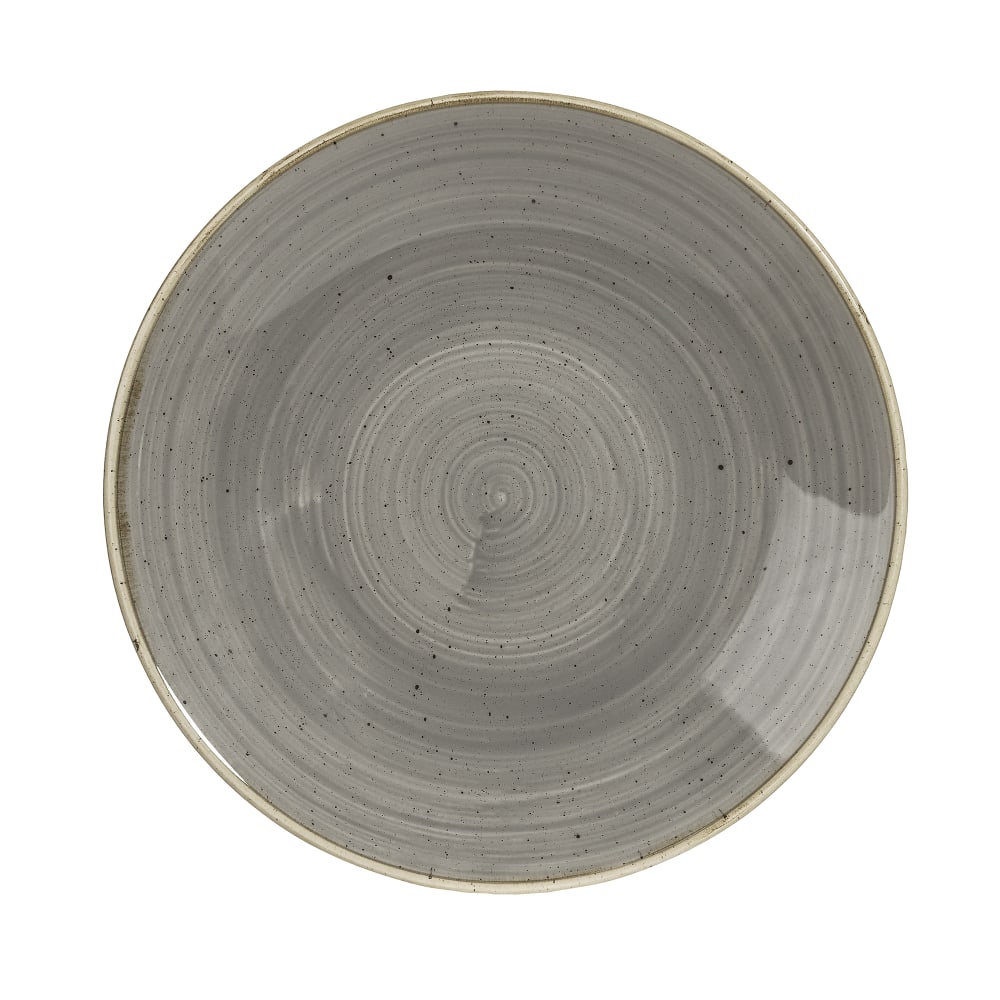 893-SPGSPD221 8 5/6" Round Stonecast® Coupe Plate - Ceramic, Peppercorn Gray
