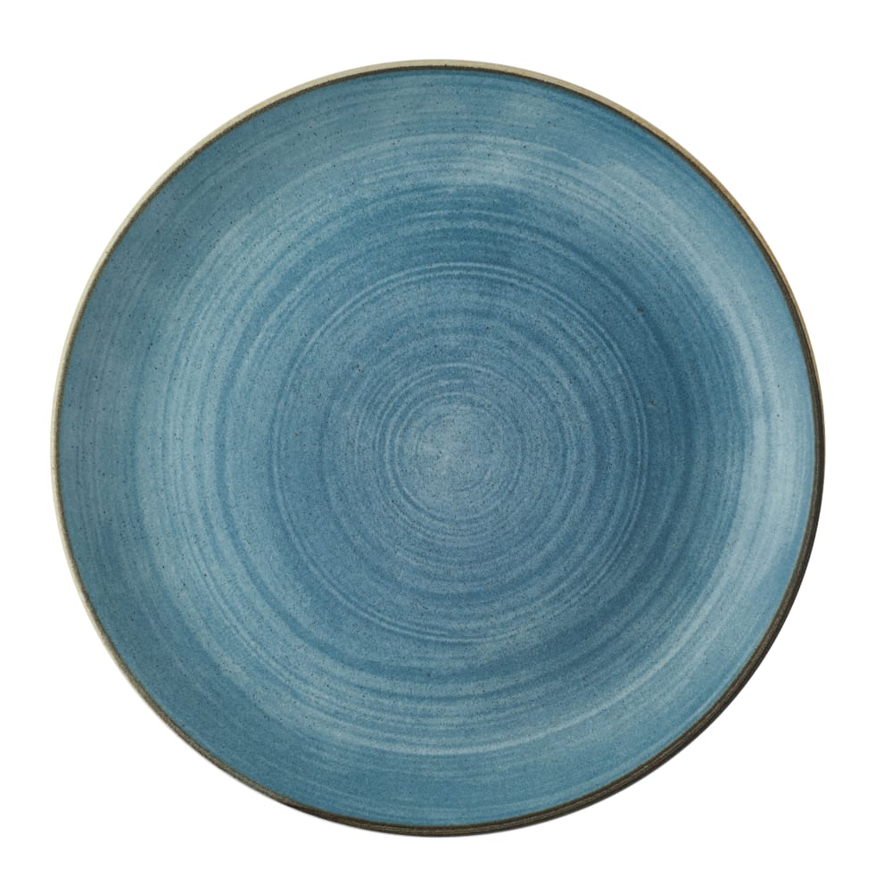 893-SRBEEV111 11 1/4" Round Stonecast® Coupe Plate - Ceramic, Raw Blue