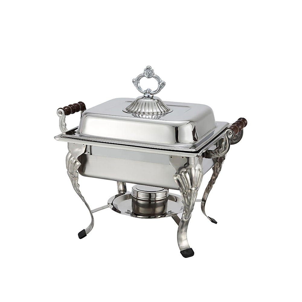 080-508 Half Size Chafer w/ Lift-off Lid & Chafing Fuel Heat