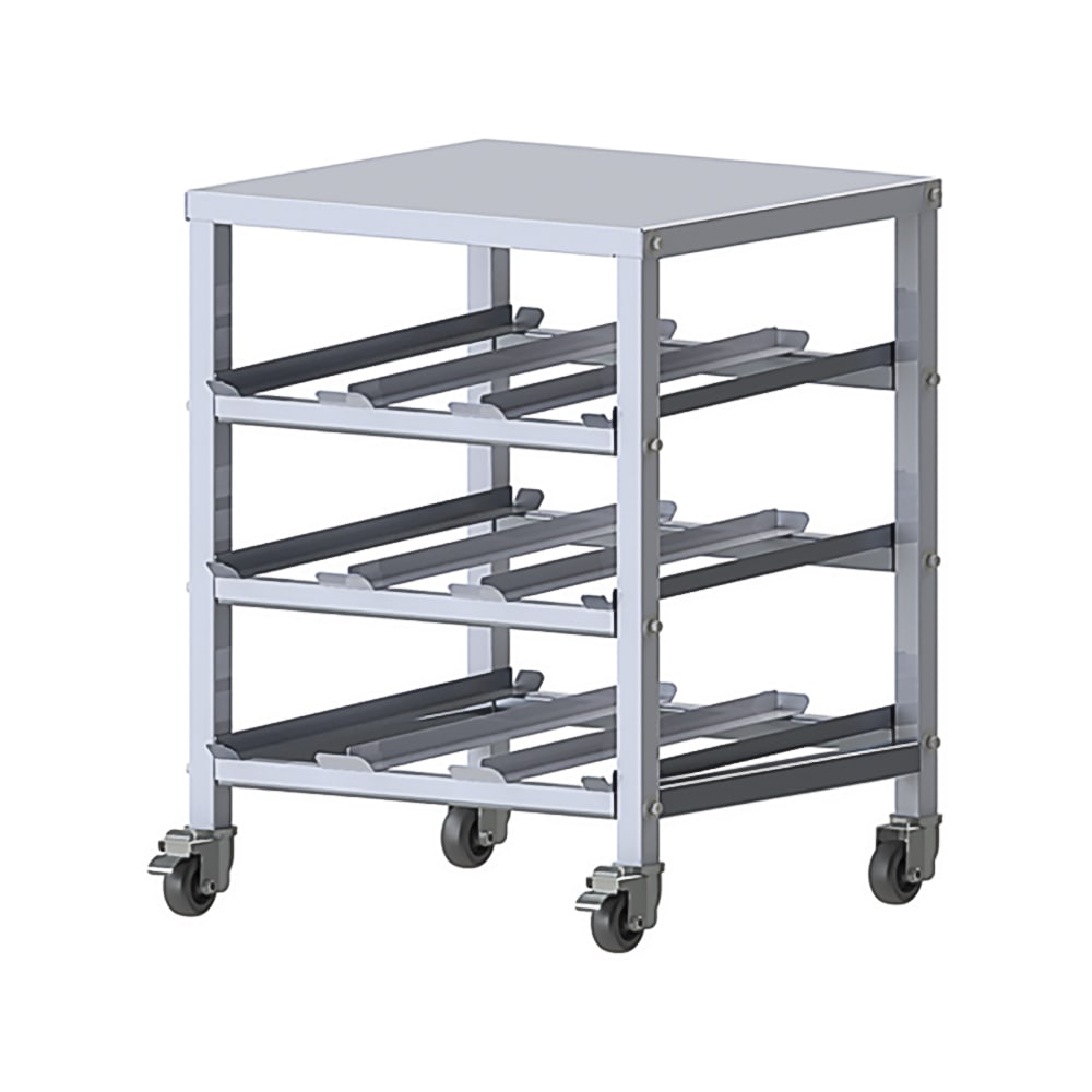 080-ALCR3M 33 1/2"H Mobile Can Rack w/ (36) #10 or (45) #5 Capacity