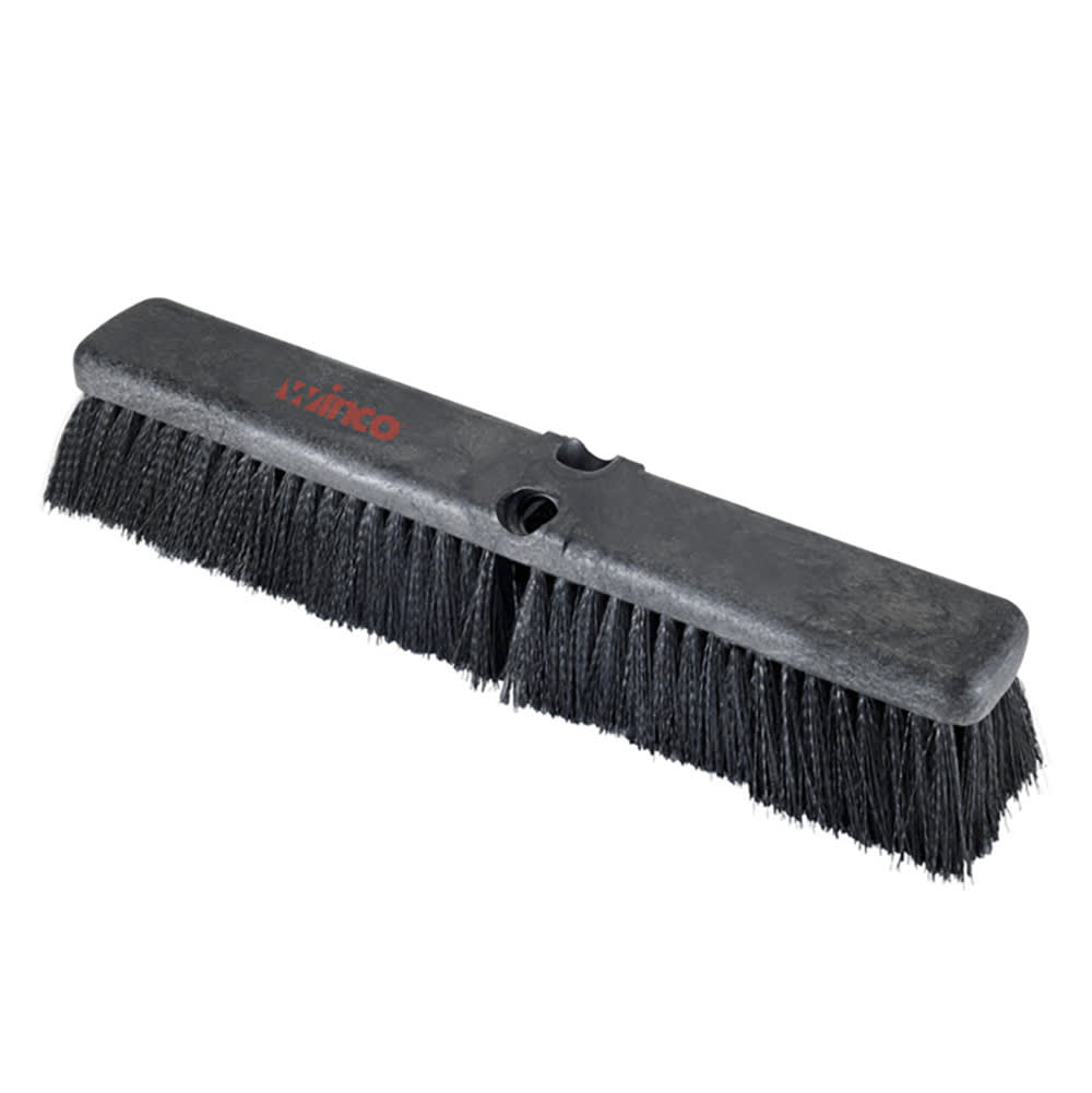 080-BRFF18K 18" Push Broom Head w/ Fine/Medium Bristles, Black