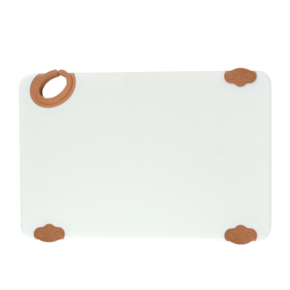 080-CBN1218BN Plastic Cutting Board - 12" x 18", Brown