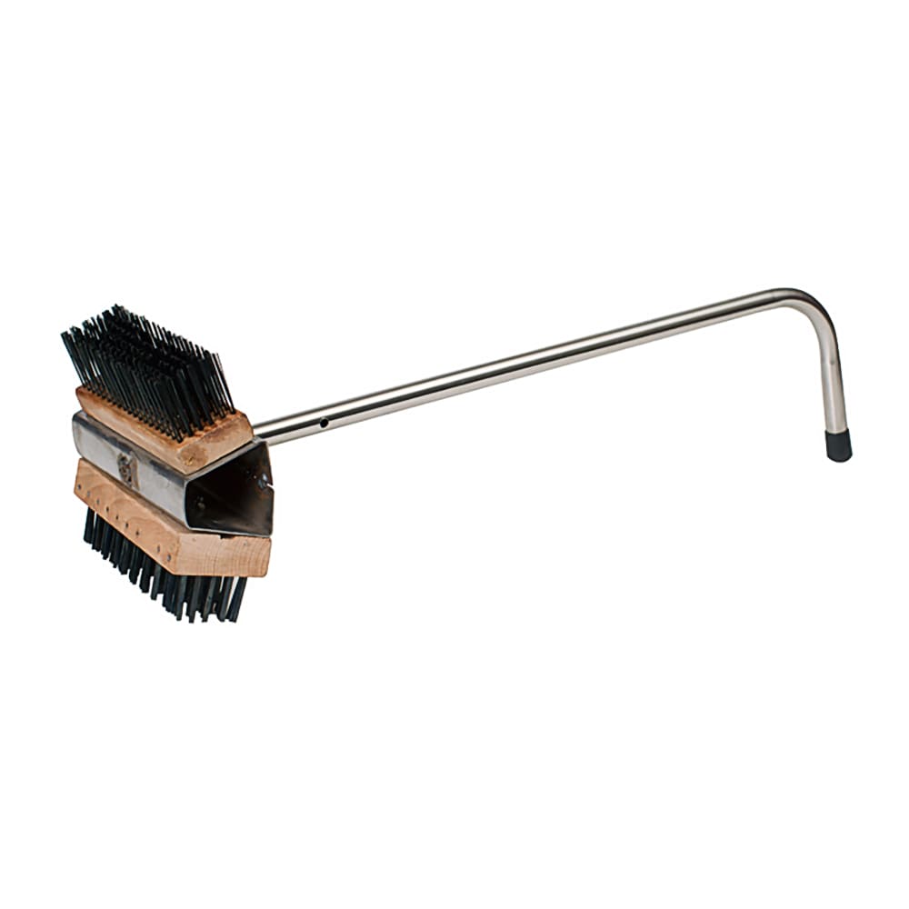 080-BR21 28" Dual-Headed Wire Brush, Steel/Wood