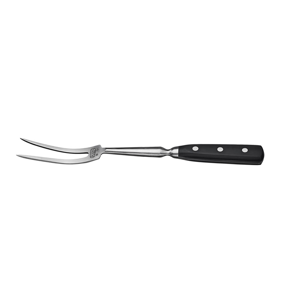 080-KFP121 12" Carving Fork, 1 Piece Full Tang, Forged Carbon Steel, POM Handle