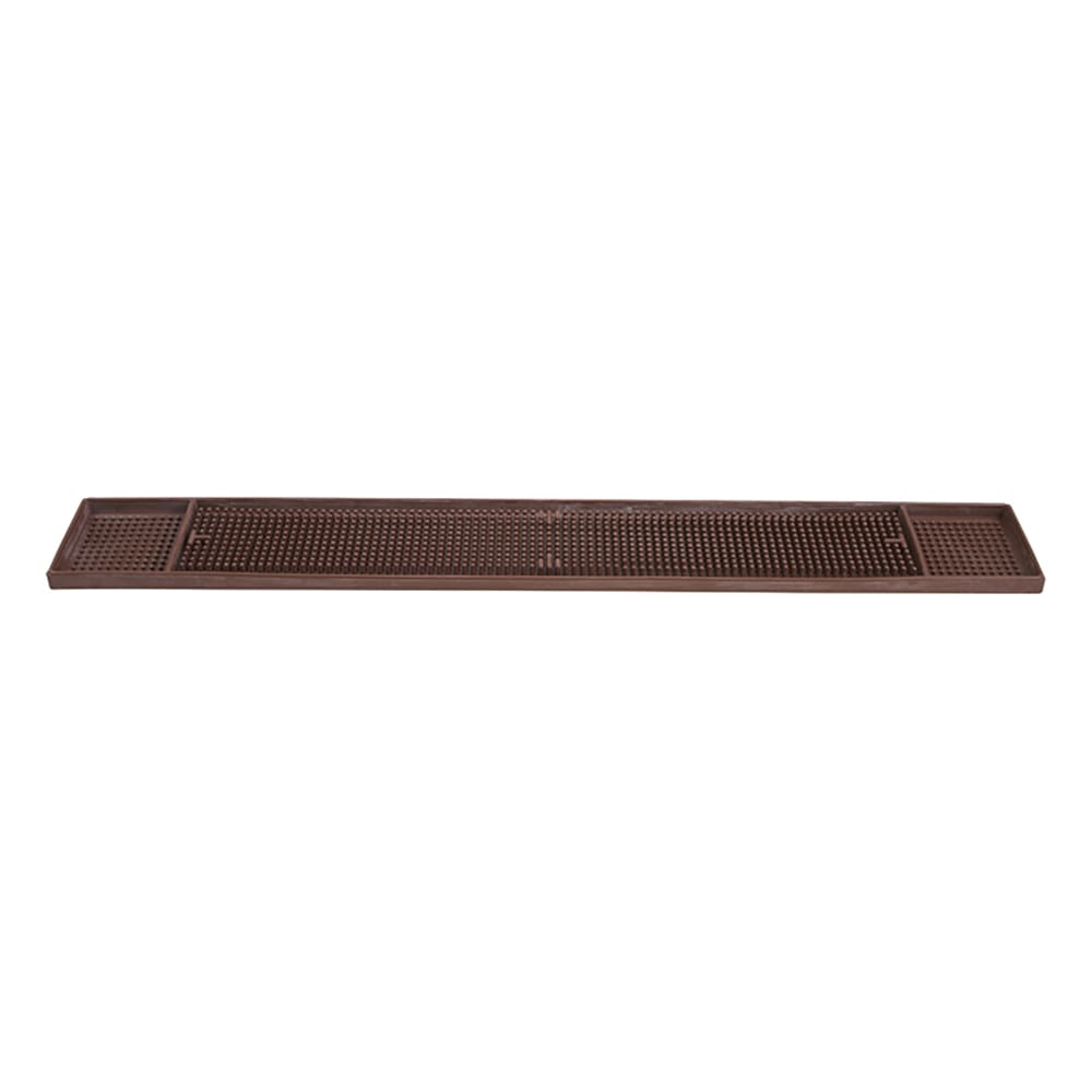080-BM327B Rectangular Bar Mat - 27" x 3 1/4", Rubber, Brown