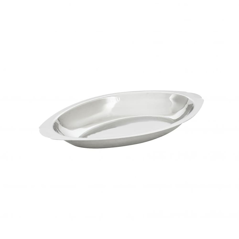 438-SLGT120 20 oz. Oval, Au Gratin Dish, 18/8 Stainless