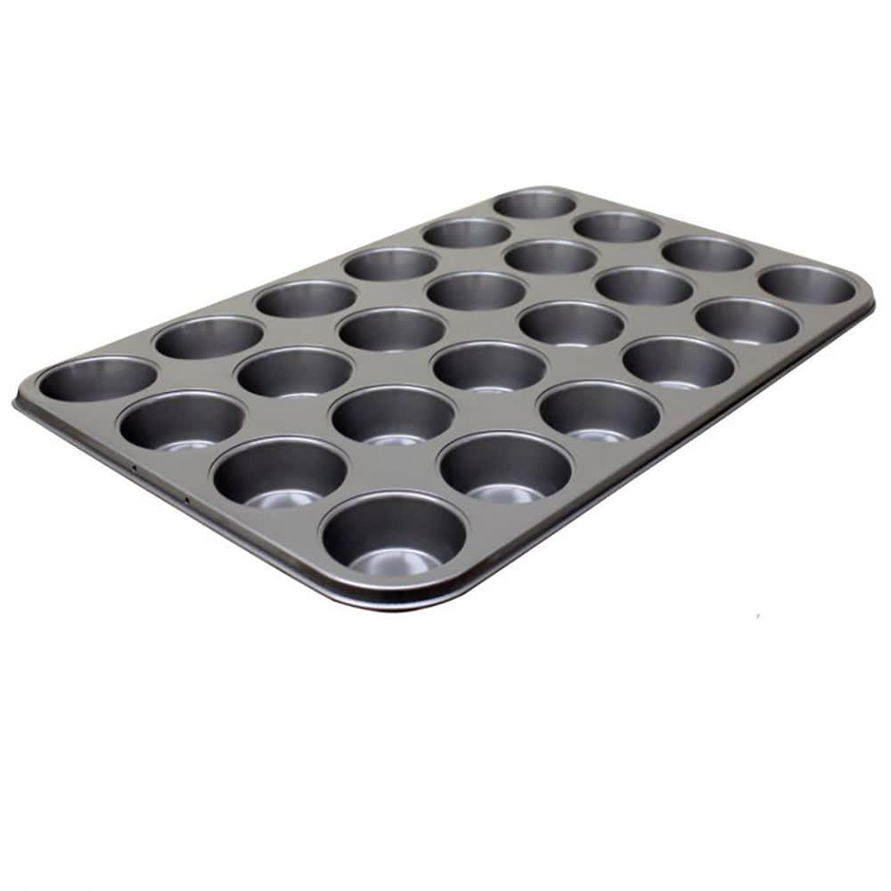 438-SLKMP024 24 Compartment Mini Muffin Pan w/ Non-Stick Coating, Carbon Steel