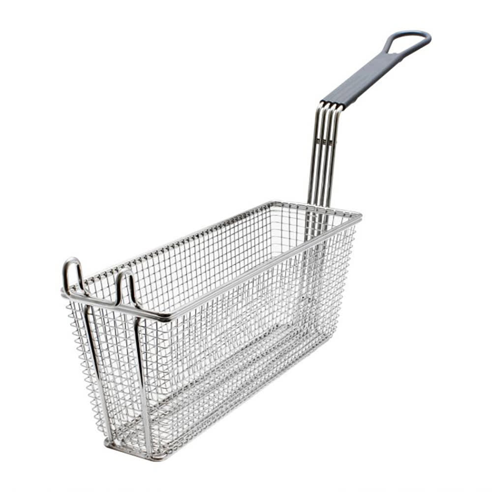 438-SLFB007 Fryer Basket w/ Coated Handle & Front Hook, 13 3/8" x 4 3/8" x 5 3/4&qu...