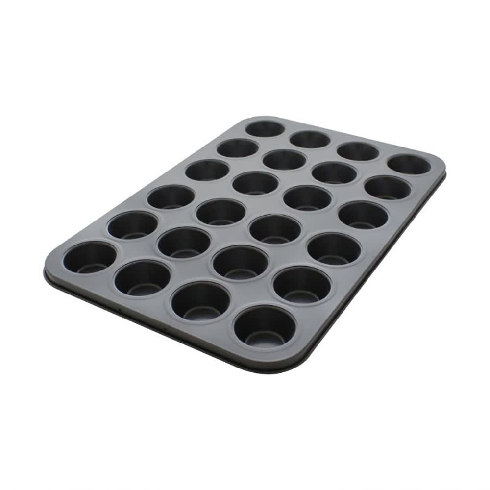 438-SLKMP124 24 Compartment Mini Muffin Pan w/ Non-Stick Coating, Carbon Steel