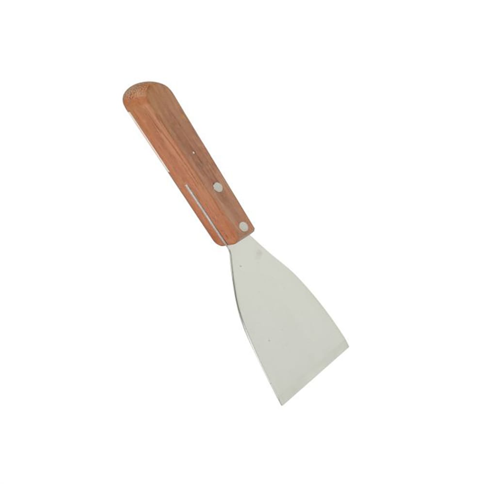 438-SLTWBS003 4" Pan Scraper w/ Wood Handle, Stainless Steel