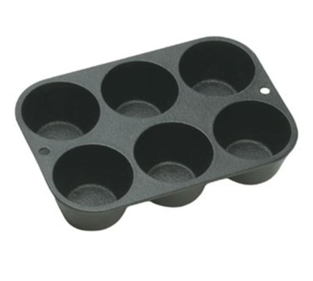 261-L5P3 Straight-Sided Cast Iron Muffin Pan w/ 6-Holes