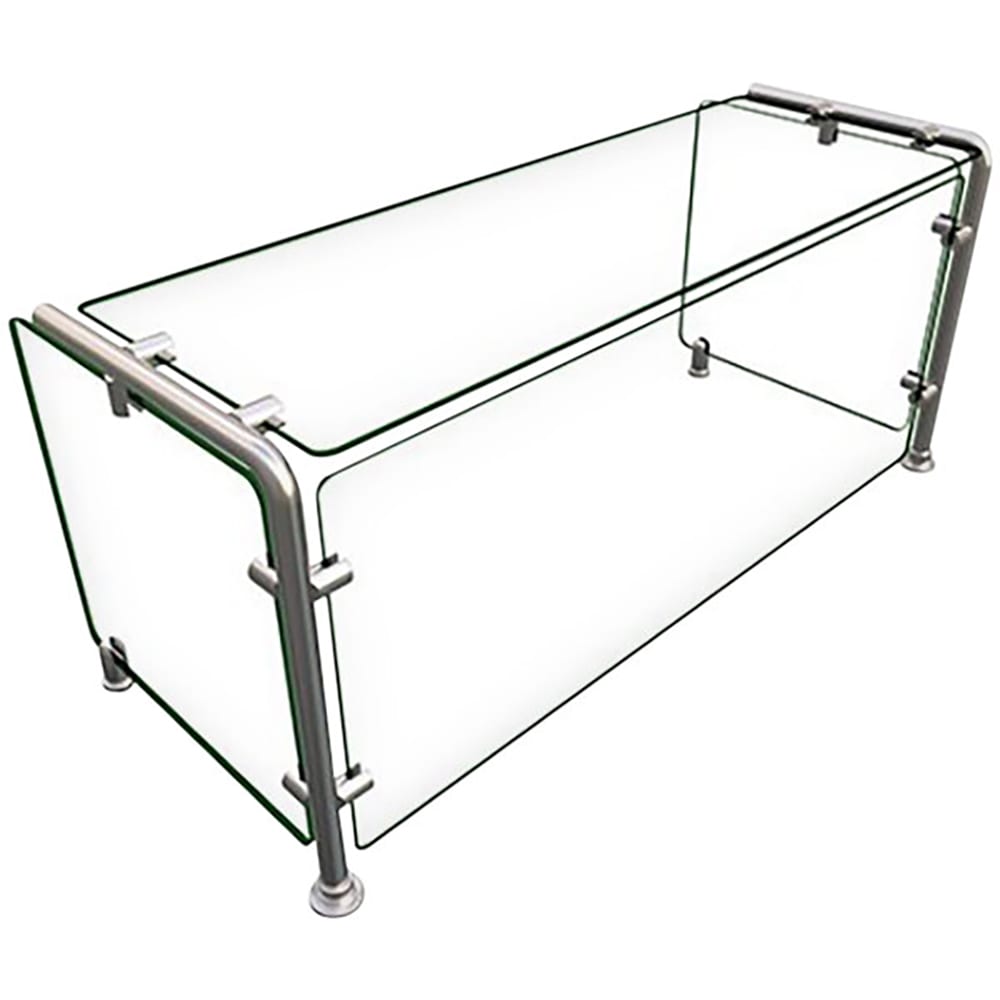 042-EP1103615 Full Service Mounted Food Shield - 36" x 15" x 18", Glass/Stainless...