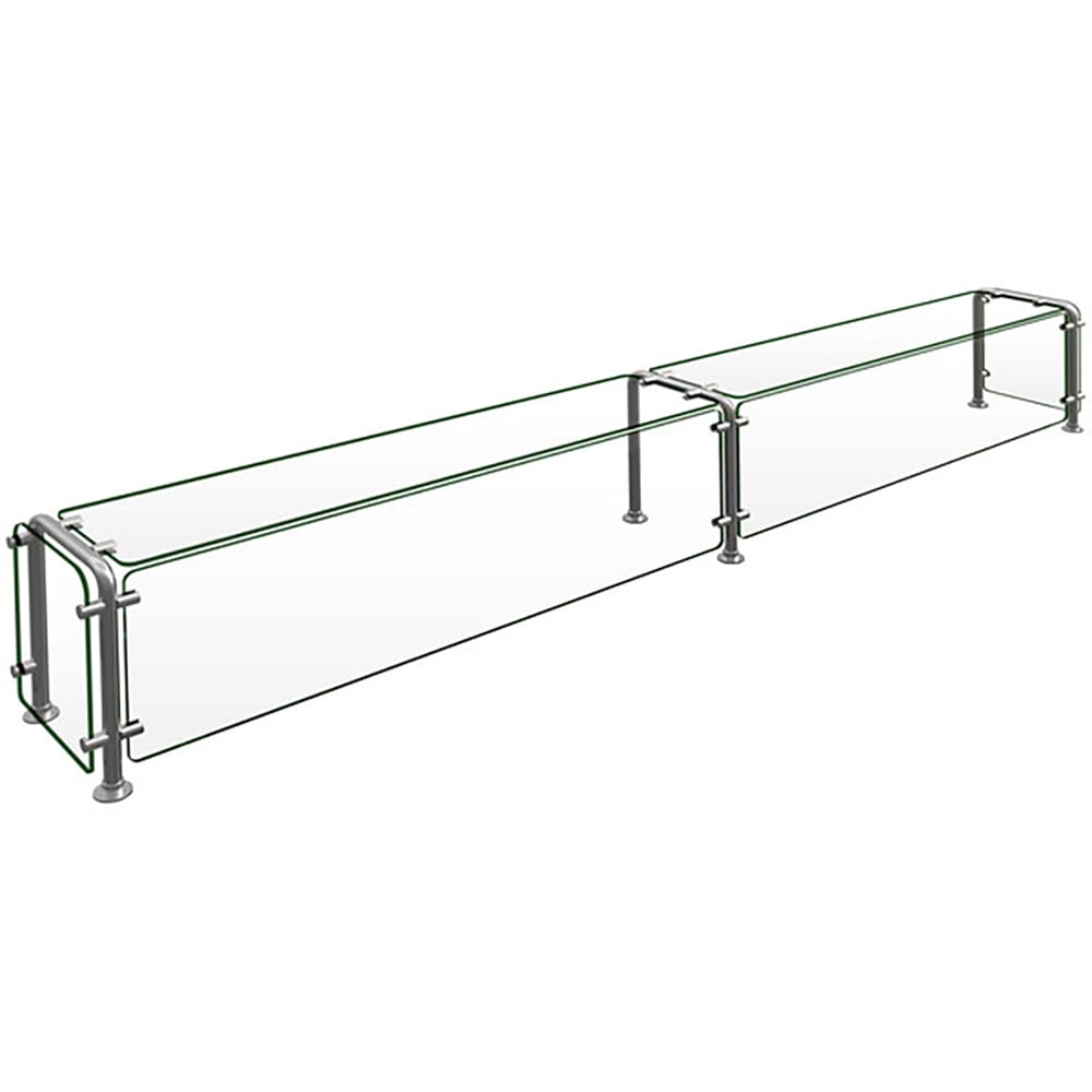 042-ED2009612 Full Service Mounted Food Shield - 96" x 12" x 18", Glass/Stainless...