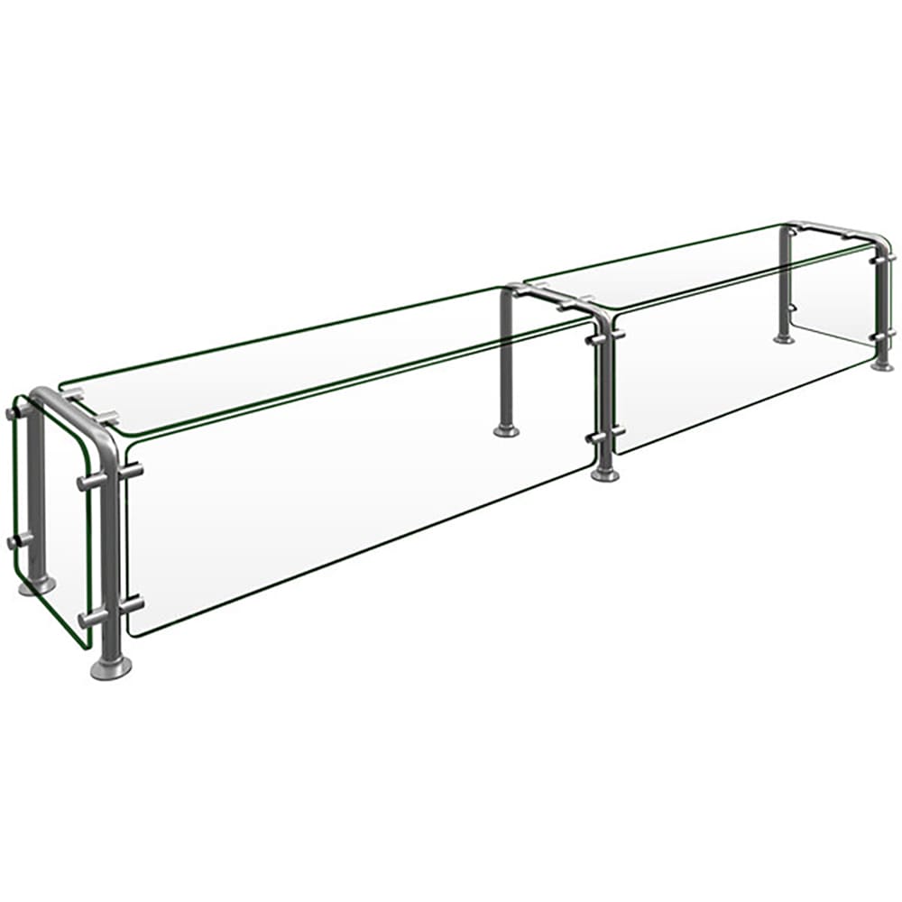 042-ED2007212 Full Service Mounted Food Shield - 72" x 12" x 18", Glass/Stainless...