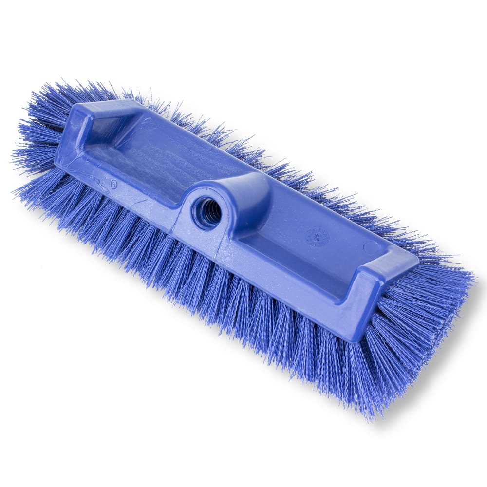 028-40422EC14 10" Dual Surface Floor Scrub Brush Head - Split Shape, Poly/Plastic, Blue