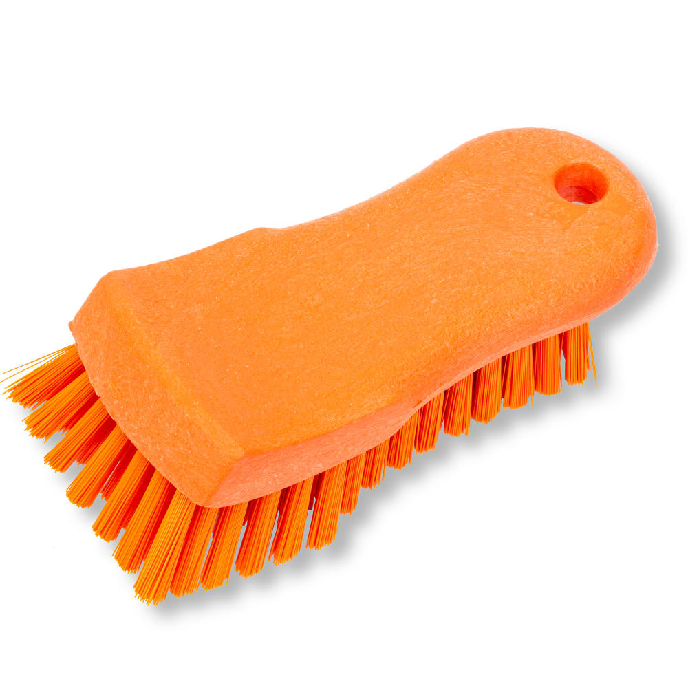 028-40521EC24 6" Cutting Board Brush - Polyester Bristles, Orange