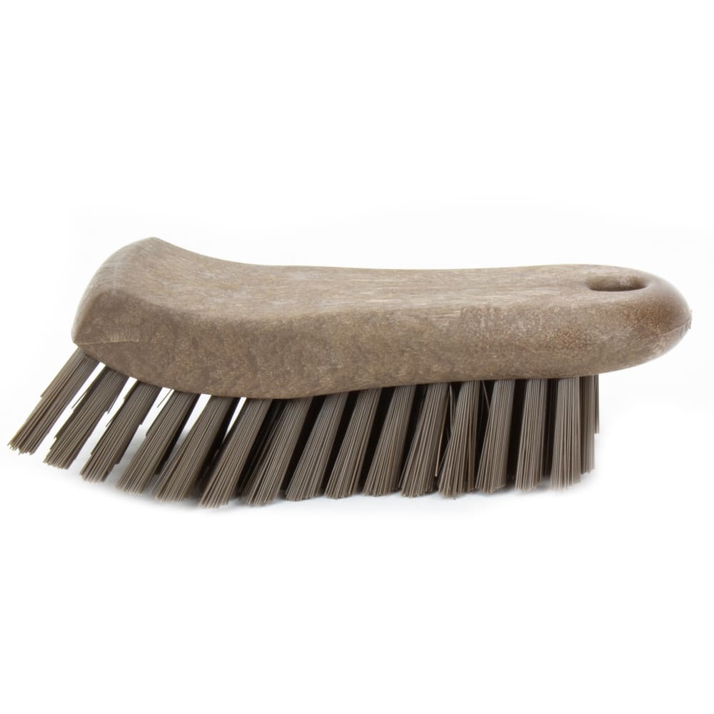 028-40521EC01 6" Cutting Board Brush - Polyester Bristles, Brown