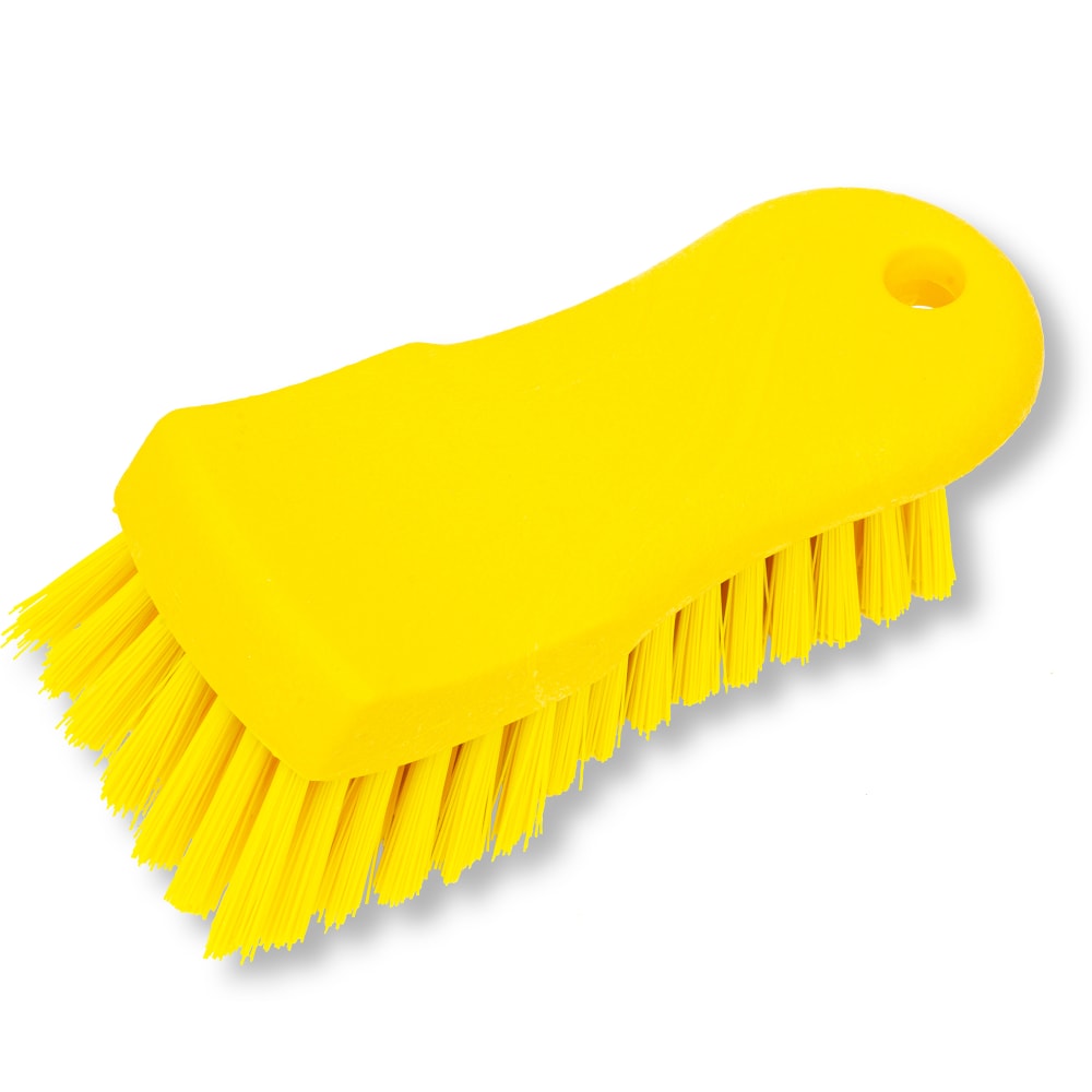 028-40521EC04 6" Cutting Board Brush - Polyester Bristles, Yellow
