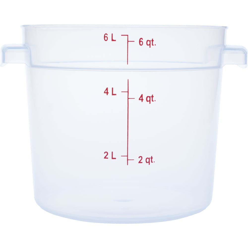 Carlisle 6 qt Round Storage Container - Clear (1096530)
