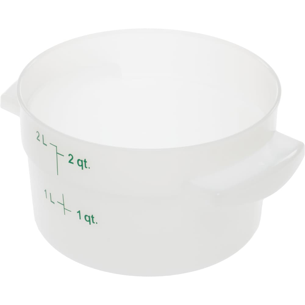 028-1097302 2 qt Round Storage Container - White