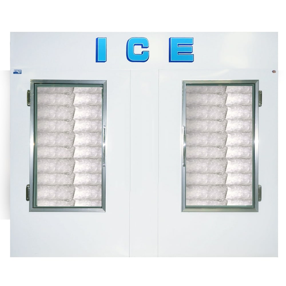 Polar Temp 1000CWG 94" Indoor Ice Merchandiser w/ (121) 20 lb Bag Capacity - Glass Doors, 115v