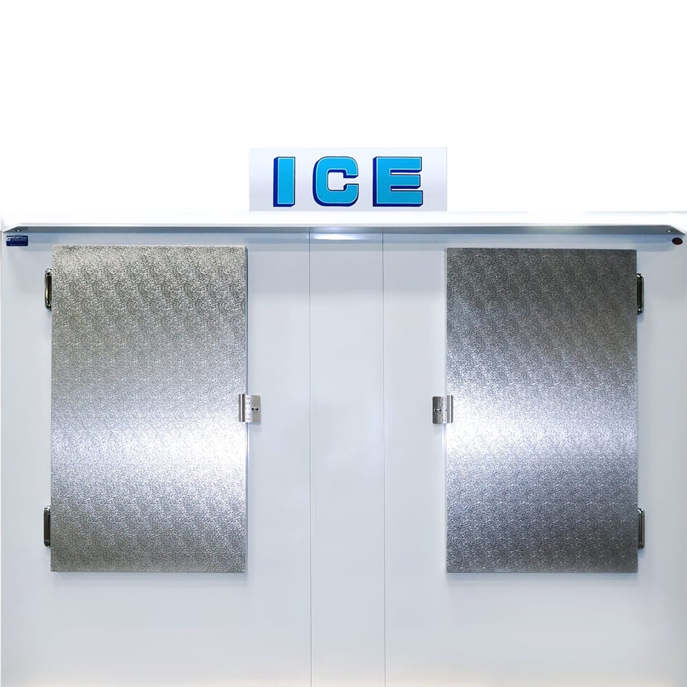 Polar Temp 1000AD 94" Outdoor Ice Merchandiser w/ (98) 20 lb Bag Capacity - Solid Doors, 115v