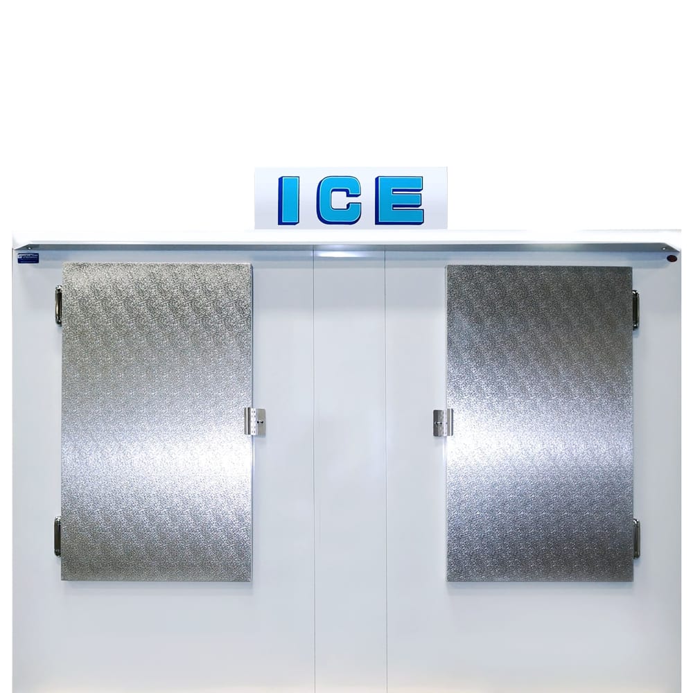 Polar Temp 1000CW 94" Outdoor Ice Merchandiser w/ (121) 20 lb Bag Capacity - Solid Doors, 115v