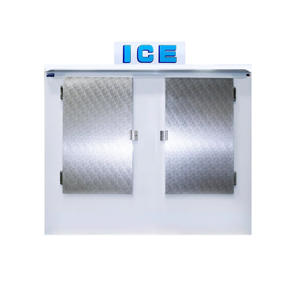 Polar Temp 850AD 84" Outdoor Ice Merchandiser w/ (87) 20 lb Bag Capacity - Solid Doors, 115v