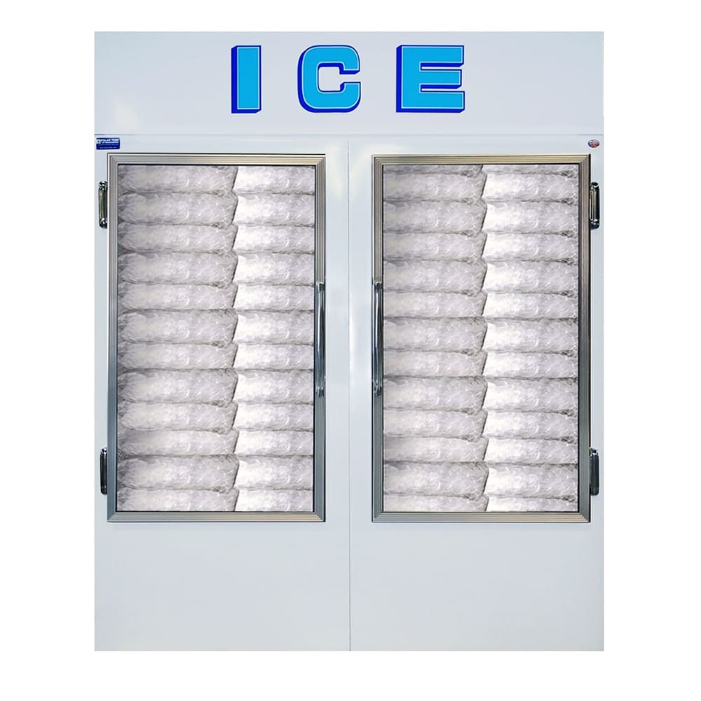 Polar Temp 670CWG 62" Indoor Ice Merchandiser w/ (78) 20 lb Bag Capacity - Glass Doors, 115v