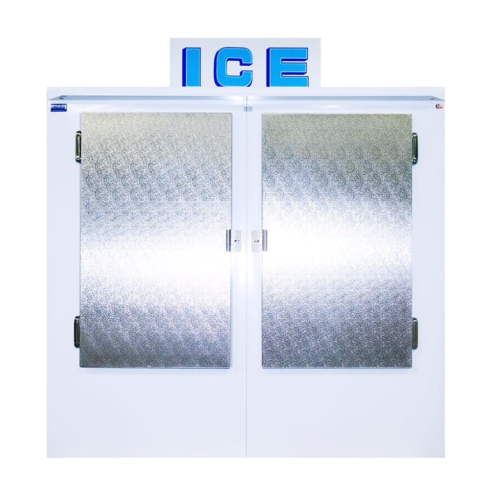 Polar Temp 750AD 70 1/4" Outdoor Ice Merchandiser w/ (73) 20 lb Bag Capacity - Solid Doors, 115v
