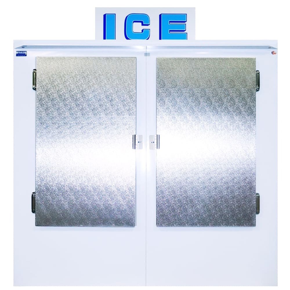 Polar Temp 750CW 70 1/4" Outdoor Ice Merchandiser w/ (89) 20 lb Bag Capacity - Solid Doors, 115v