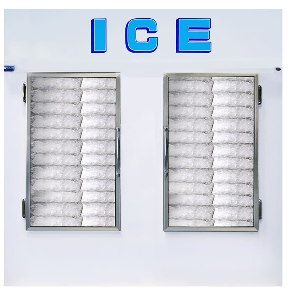 Polar Temp 850ADG 84" Indoor Ice Merchandiser w/ (108) 20 lb Bag Capacity - Glass Doors, 115v
