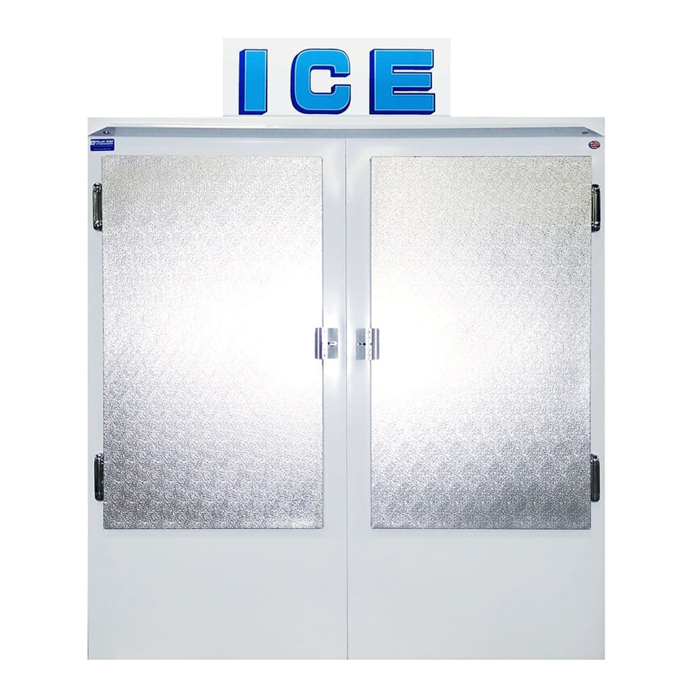 Polar Temp 670CW 62" Outdoor Ice Merchandiser w/ (78) 20 lb Bag Capacity - Solid Doors, 115v