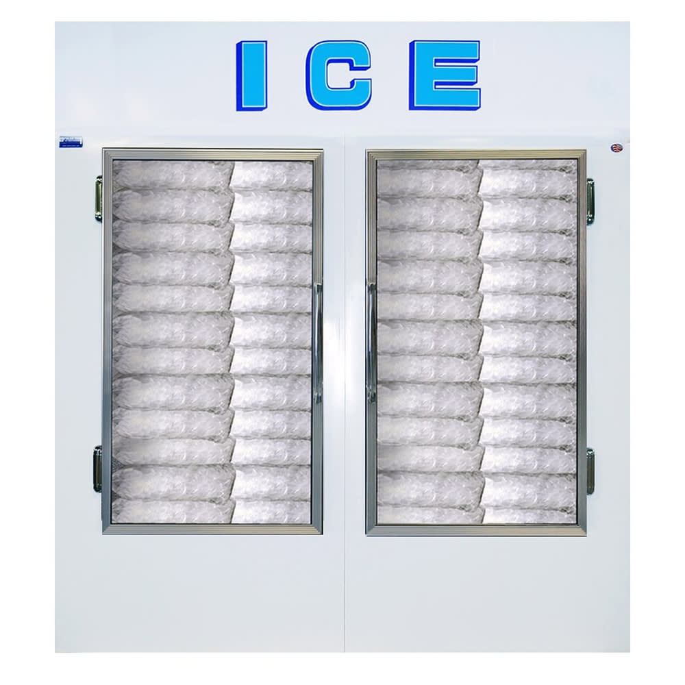 Polar Temp 750CWG 70 1/4" Indoor Ice Merchandiser w/ (89) 20 lb Bag Capacity - Glass Doors, 115v