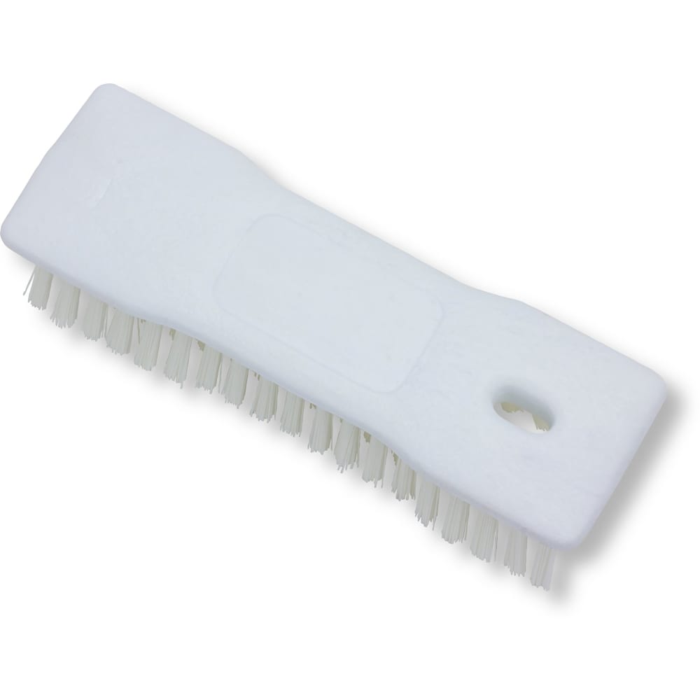 028-42024EC02 8" Comfort Grip Hand Scrub - Polyester Bristles, White