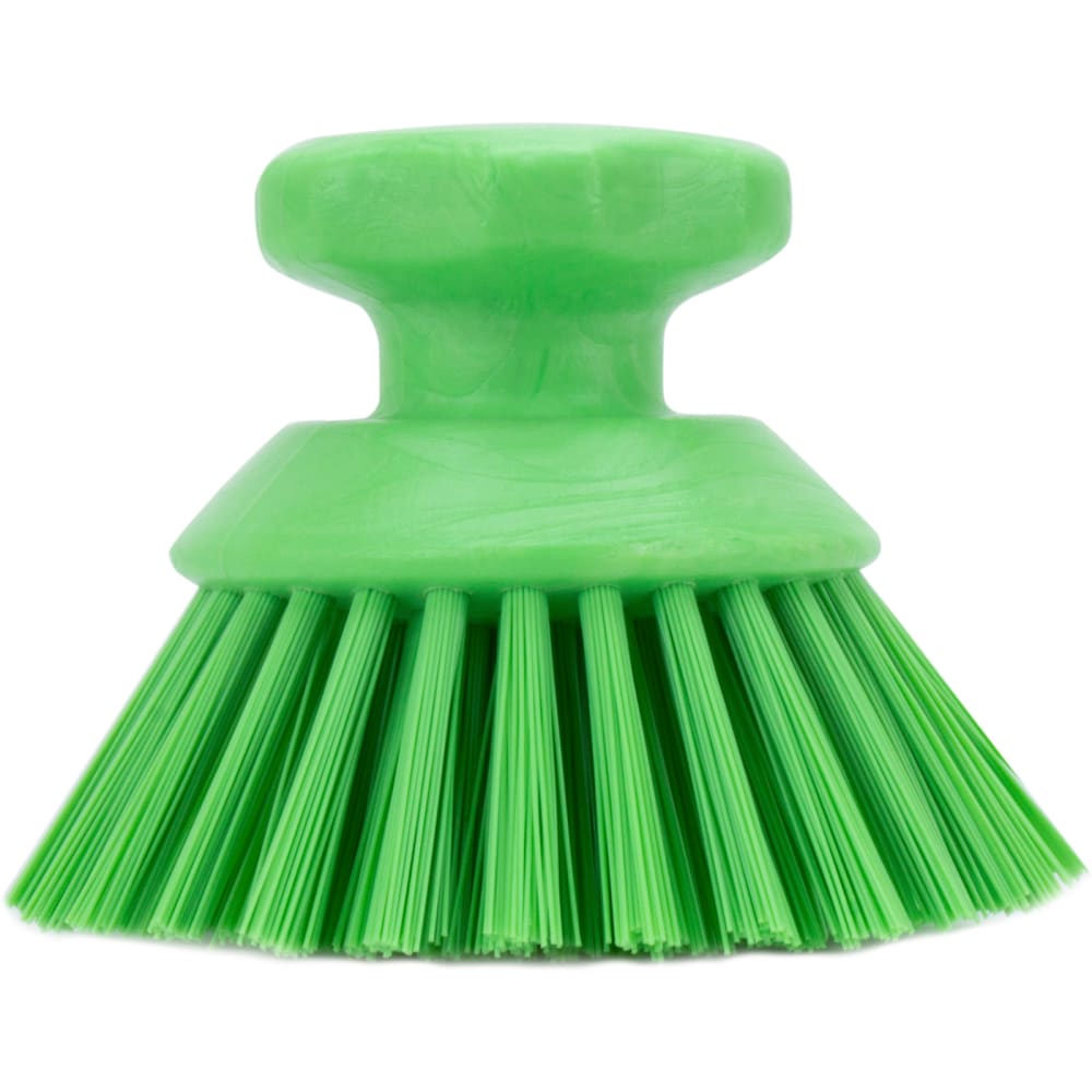 028-42395EC75 5" Round Scrub Brush - Polyester Bristles, Lime