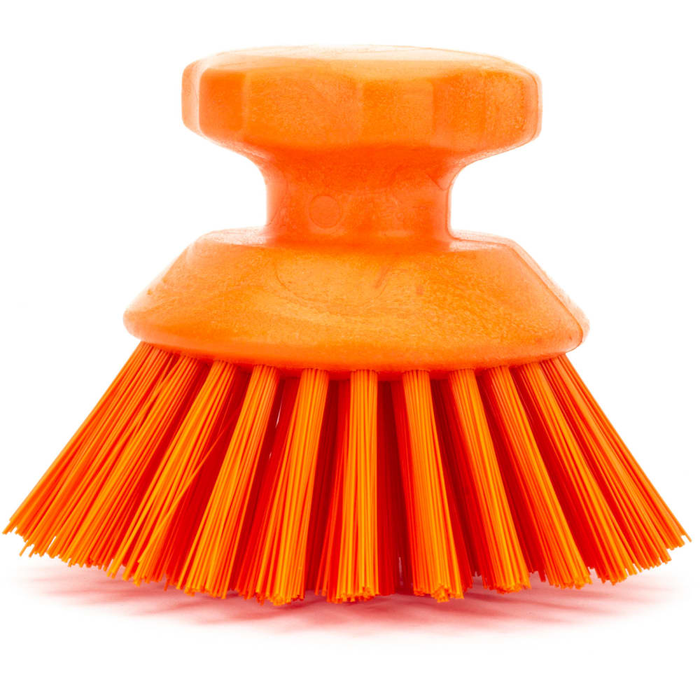 028-42395EC24 5" Round Scrub Brush - Polyester Bristles, Orange