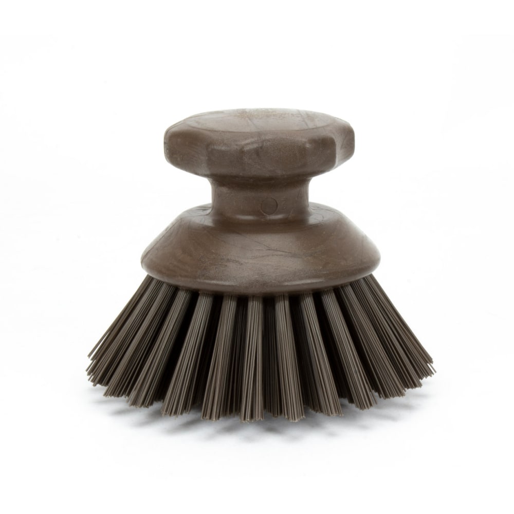 028-42395EC01 5" Round Scrub Brush - Polyester Bristles, Brown