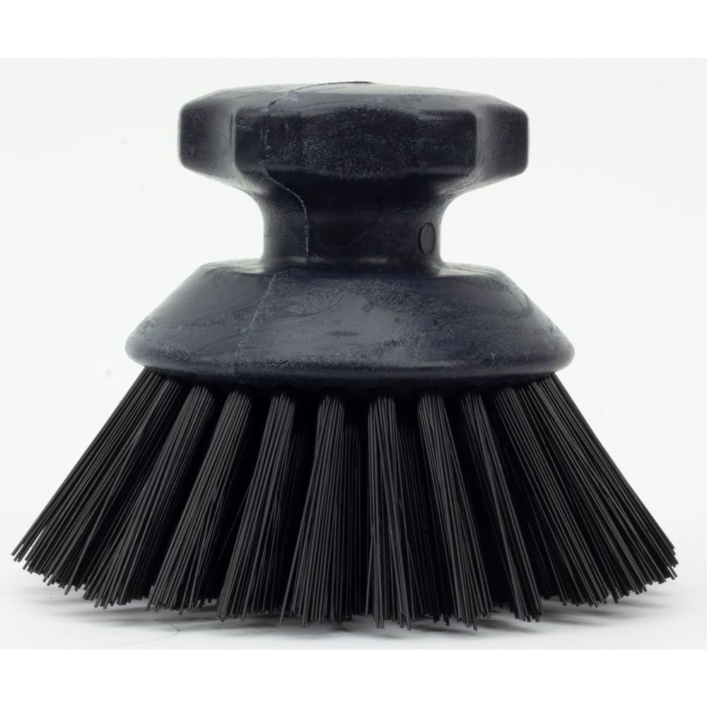 028-42395EC03 5" Round Scrub Brush - Polyester Bristles, Black