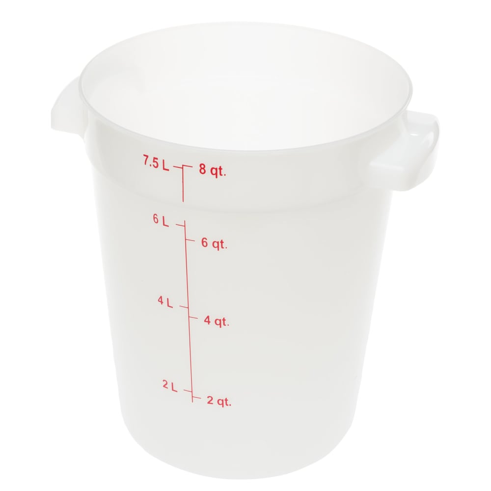 028-1097602 8 qt Round Storage Container - White