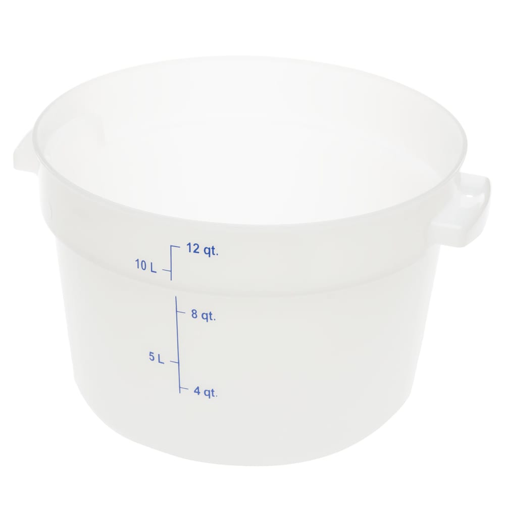 028-1097702 12 qt Round Storage Container - White