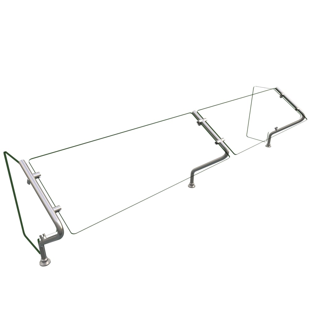 042-ES6784 Self Service Mounted Food Shield - 84" x 20" x 22 9/16", Glass/Stainles...