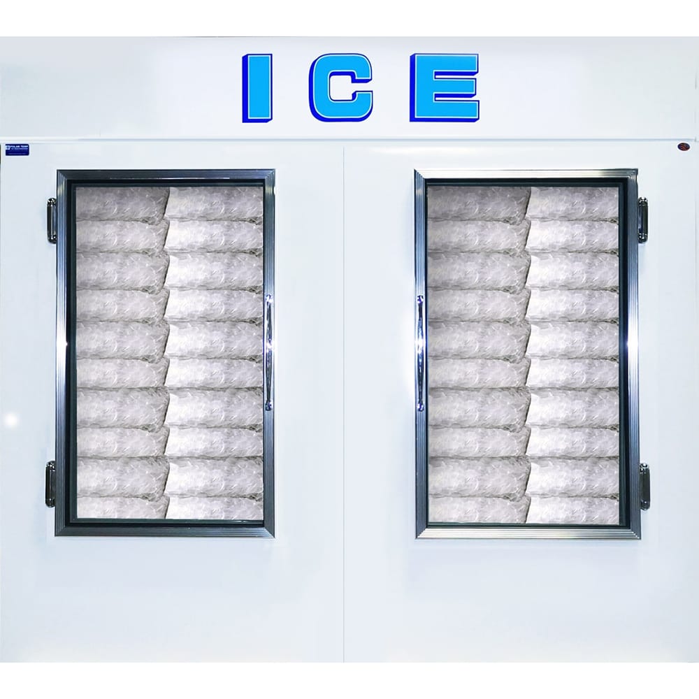Polar Temp 650ADG 70 1/4" Indoor Ice Merchandiser w/ (75) 20 lb Bag Capacity - Glass Doors, 115v