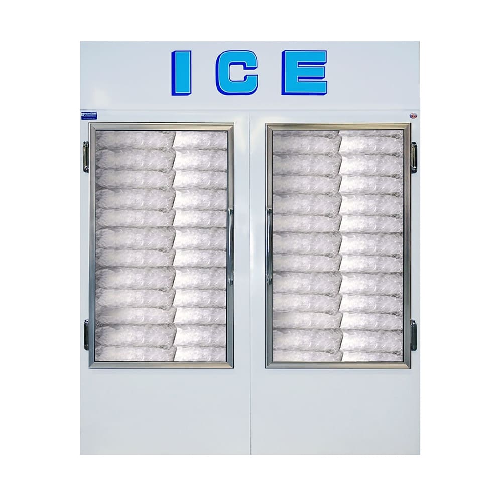 Polar Temp 670ADG 62" Indoor Ice Merchandiser w/ (78) 20 lb Bag Capacity - Glass Doors, 115v