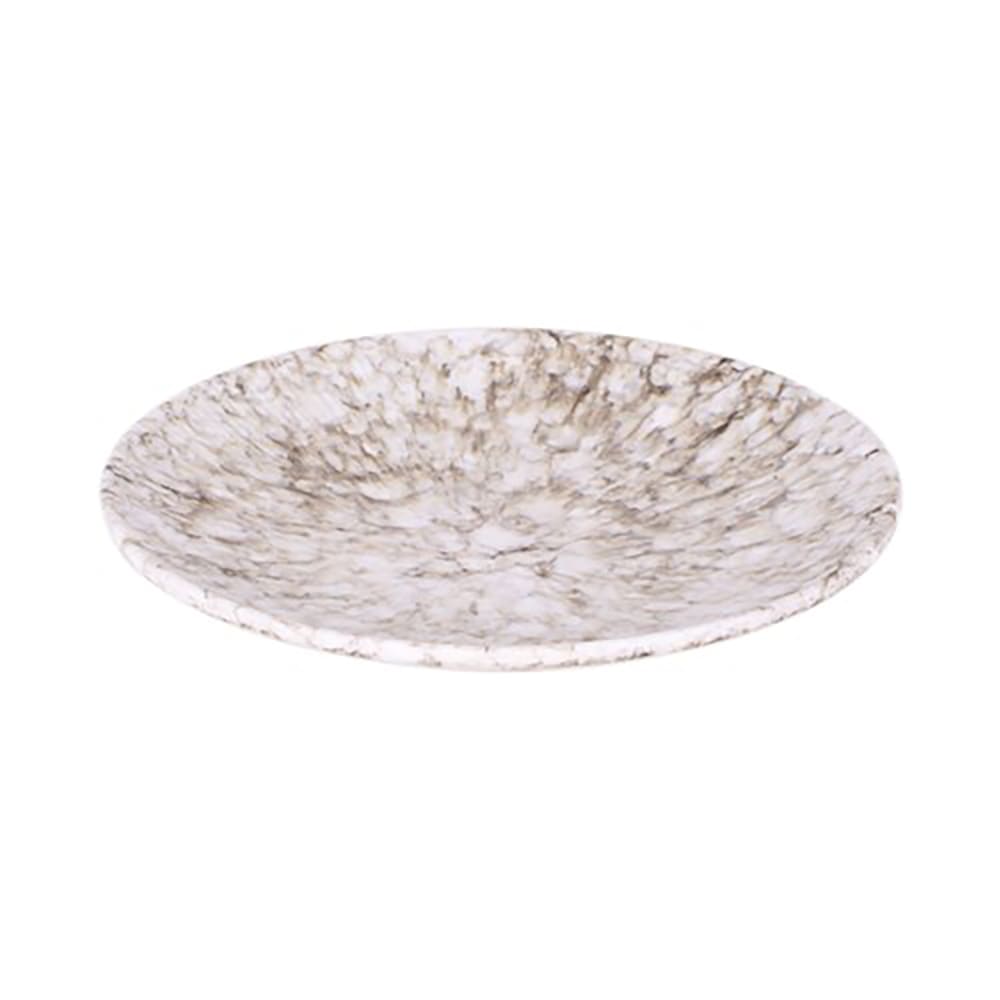 701-B379825BRM 8 1/4" Round Melamine Plate, Brown Marble